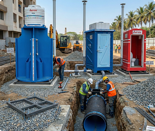 Readymade Toilet/Urinal Setup