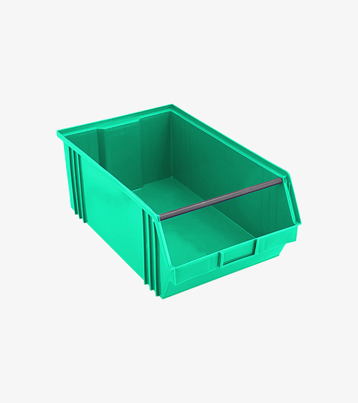 Material Handling Plastic Crates Supreme Front Partially Open Crates