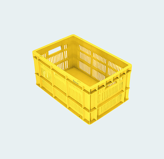 Side Perforated Bottom Closed Plastic Crates | 500x325x250 mm