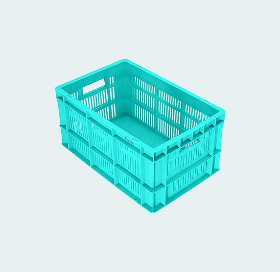 Side Perforated Bottom Closed Plastic Crates | 500x325x250 mm