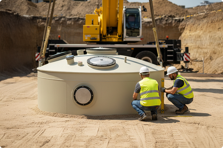 Tank Lowering and Alignment