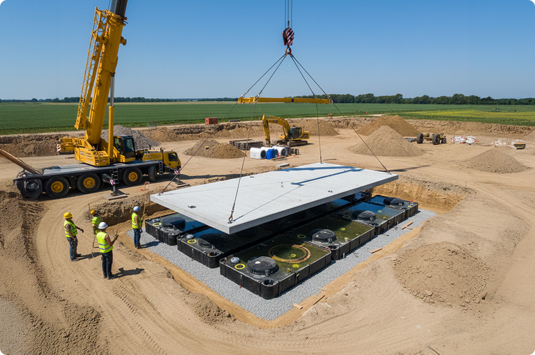 Water Filling and Final Cover