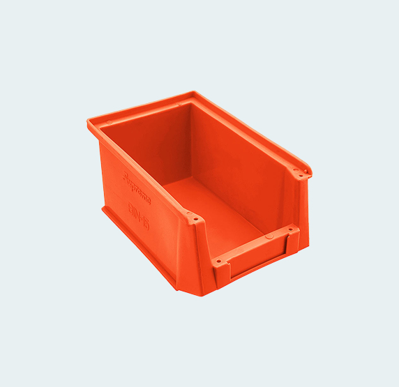 Material Handling Plastic Crates Supreme Front Partially Open Crates