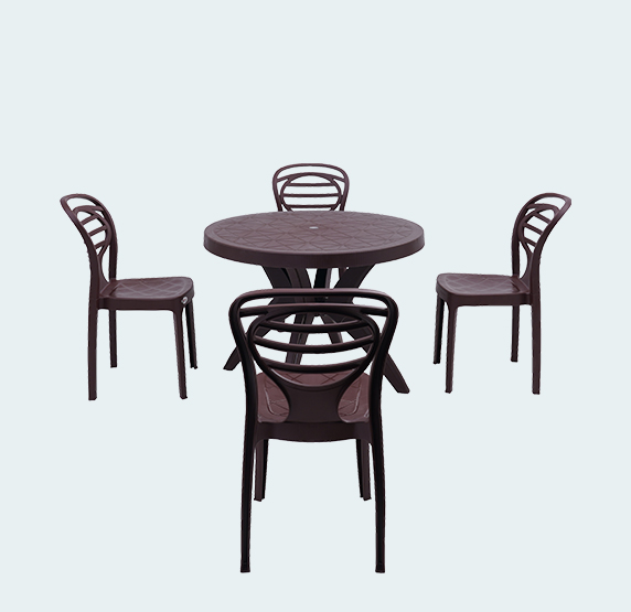 Furniture Plastic Table and Chairs (Plastic Dining Table 4 Seater